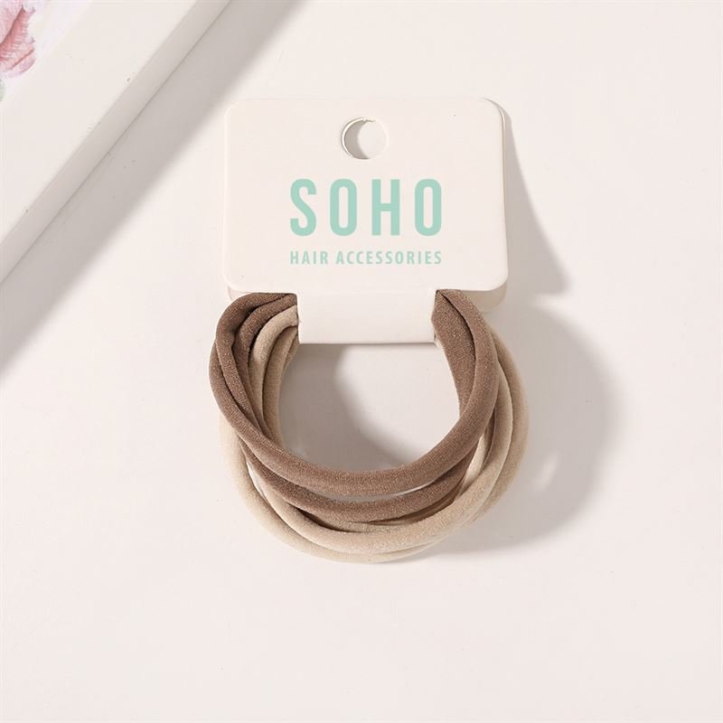 SOHO Alena Hair elastics - Beige Mix - Hair Accessories | Fashiongirl