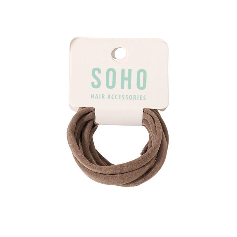 SOHO Alena Hair elastics - Brown - Hair Accessories | Fashiongirl