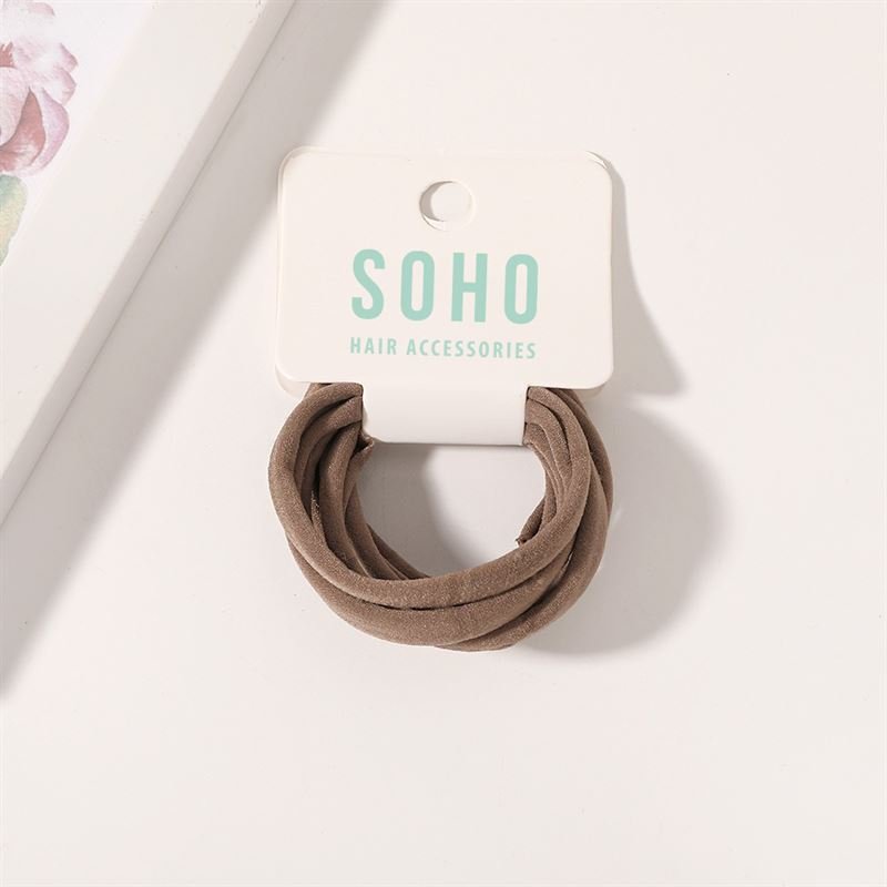 SOHO Alena Hair elastics - Brown - Hair Accessories | Fashiongirl