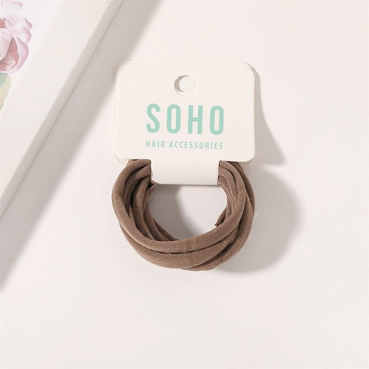 SOHO Alena Hair elastics - Brown - Hair Accessories | Fashiongirl