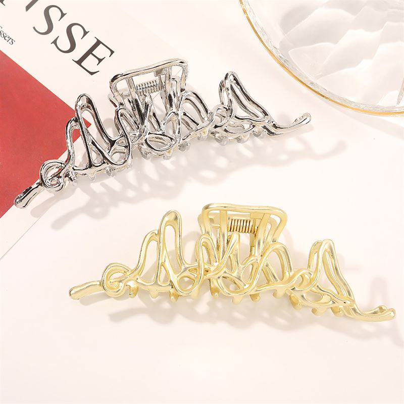 SOHO Asli Metal Hair Claw - Gold - Hair Accessories
