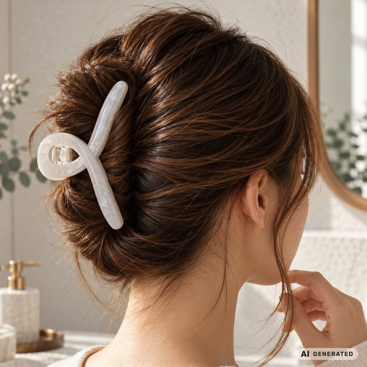 SOHO Aspen Hair Claw Clip 11 cm - White – image 2