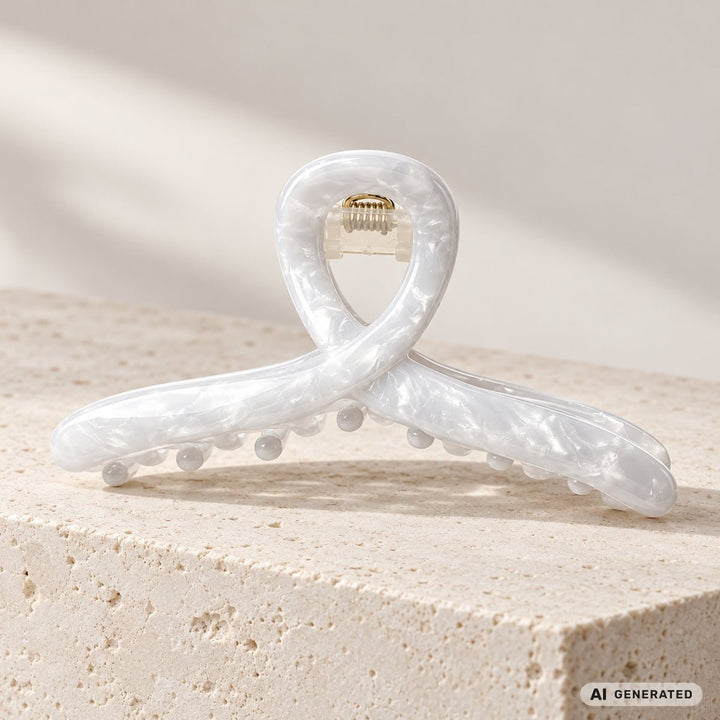 SOHO Aspen Hair Claw Clip 11 cm - White – image 4