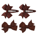 SOHO Ayla Bow Barrettes - Marron - Accessoires pour cheveux | Fashiongirl