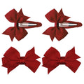 SOHO Ayla Bow Barrettes - Rouge cerise - Accessoires pour cheveux | Fashiongirl