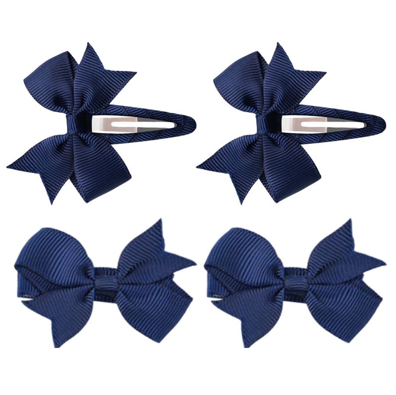 SOHO Ayla Bow Hair clips - Denim - Hair Accessories | Fashiongirl