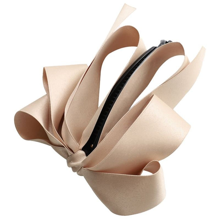 SOHO Bona Bow Banana Hair Clip - Beige - Hair Accessories | Fashiongirl