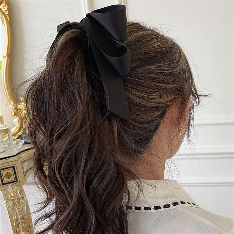 SOHO Bona Bow Banana Hair Clip - Black - Hair Accessories | Fashiongirl