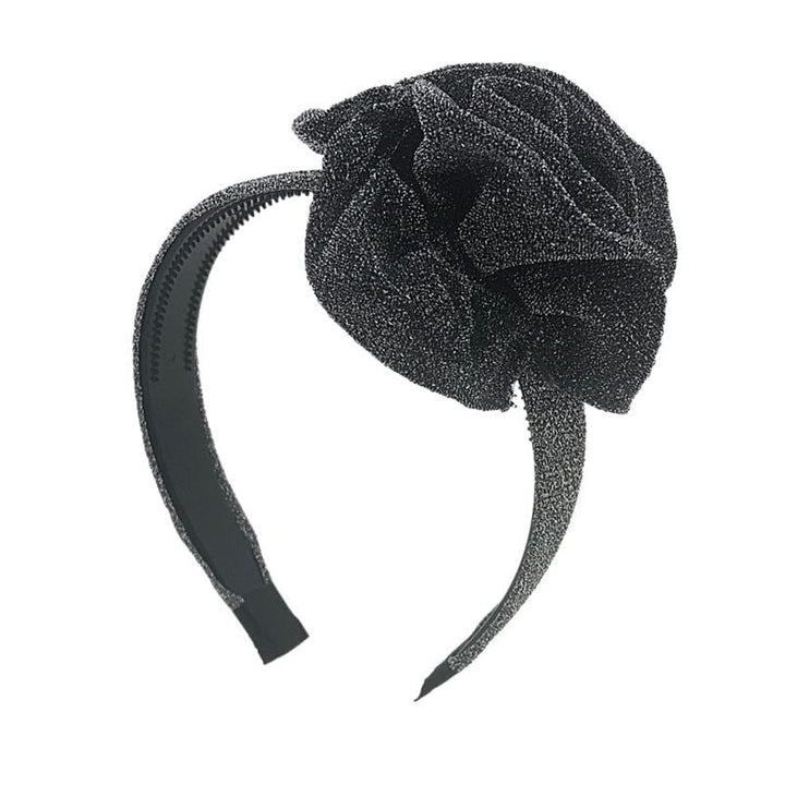 SOHO Bow Glitter Headband - Silver - Hair Accessories