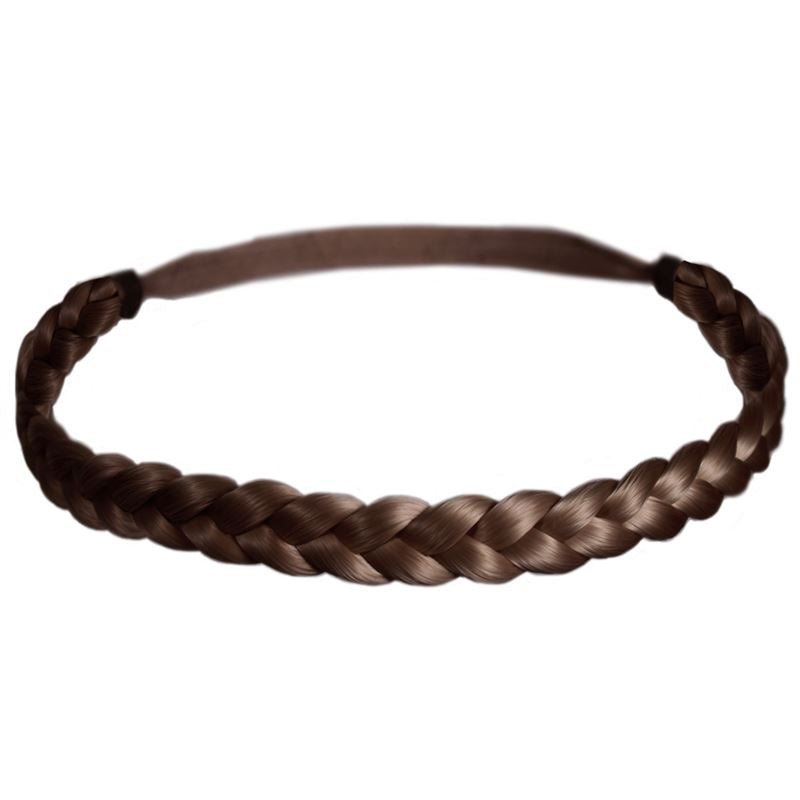 Soho Braided Hairband - Brown - | Fashiongirl