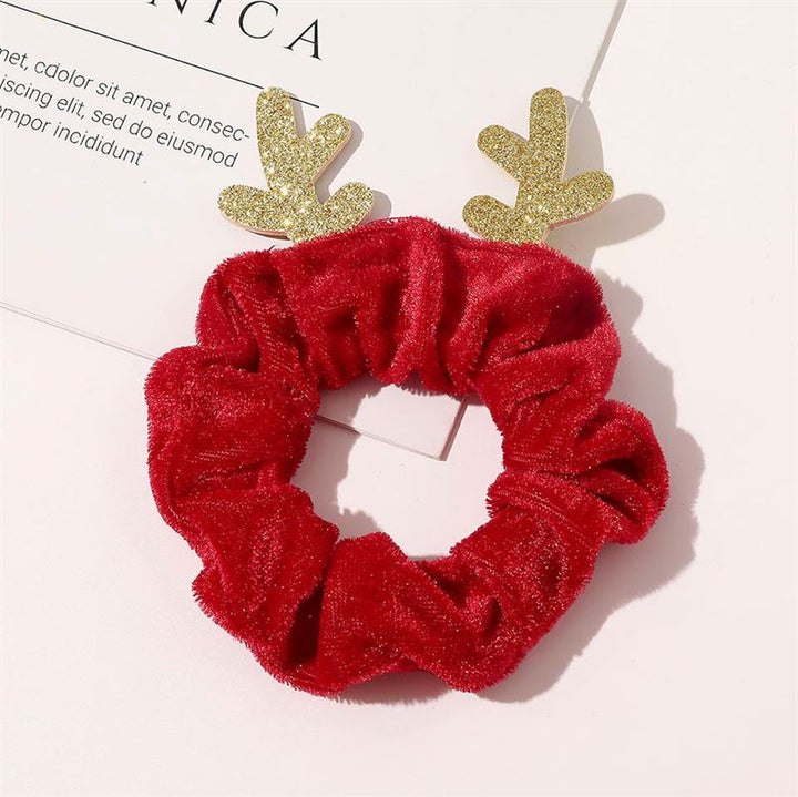 SOHO Christmas Deer - Christmas Scrunchie - Red - Hair Accessories