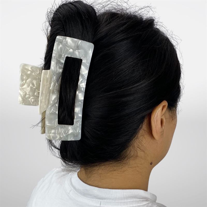 SOHO Clara Hair Claw - Crystal White - Hair Accessories