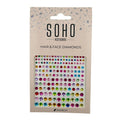 SOHO Diamants colorés pour les cheveux et le visage - 216 pièces - Arc-en-ciel - Accessoires pour cheveux | Fashiongirl