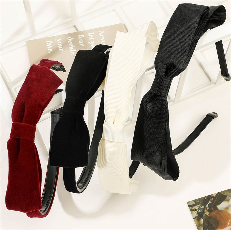 SOHO Donna Bow Headband - White - Hair Accessories