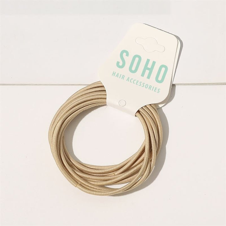 SOHO Ellie Hair Elastic - Beige - Hair Accessories | Fashiongirl