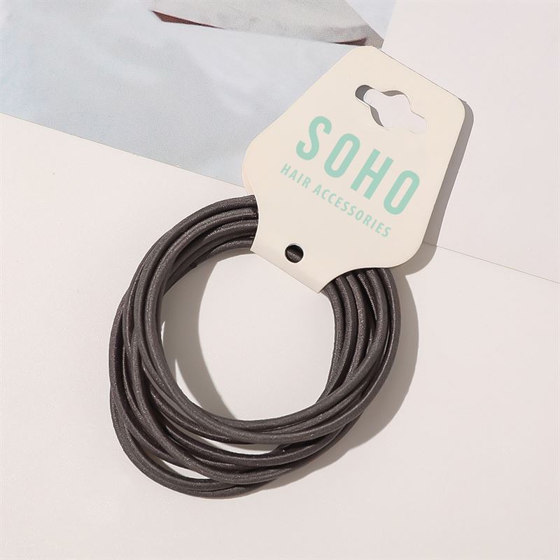 SOHO Ellie Hair Elastic - Dark grey - Hair Accessories | Fashiongirl