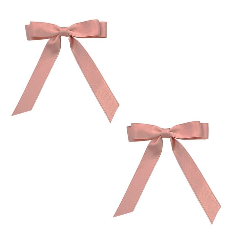SOHO Emma Bow Hair clips - Peach - Hair Accessories | Fashiongirl
