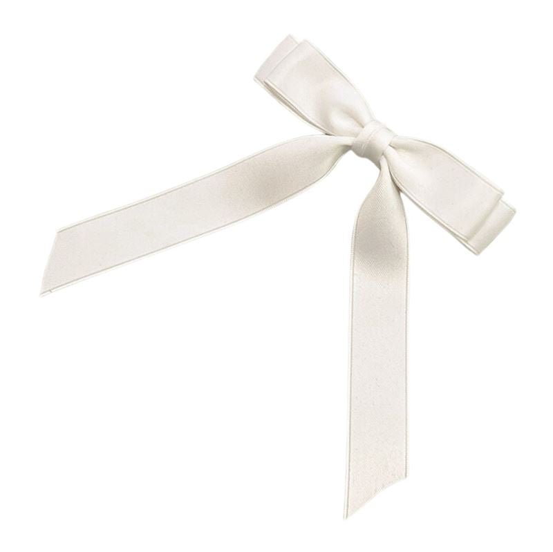 SOHO Emma Bow Hair Clips - White - Hair Accessories | Fashiongirl