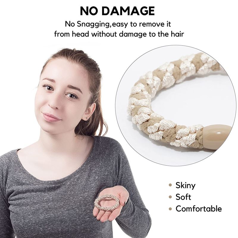 SOHO Hair elastics - Beige, 3 pcs - Hair Accessories | Fashiongirl