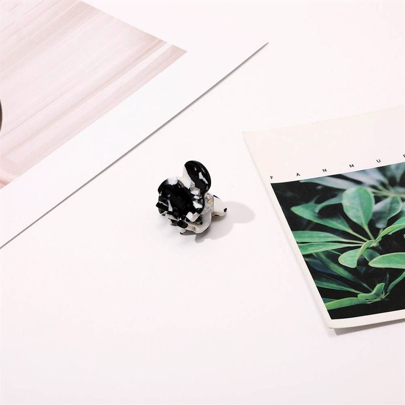 SOHO Hara Mini Hair Claw - Black Marble - Hair Accessories