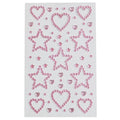 SOHO Hearts & Stars Adhesive Facial Rhinestones pour le visage, le maquillage, les ongles, le corps, l'artisanat - Rose - | Fashiongirl