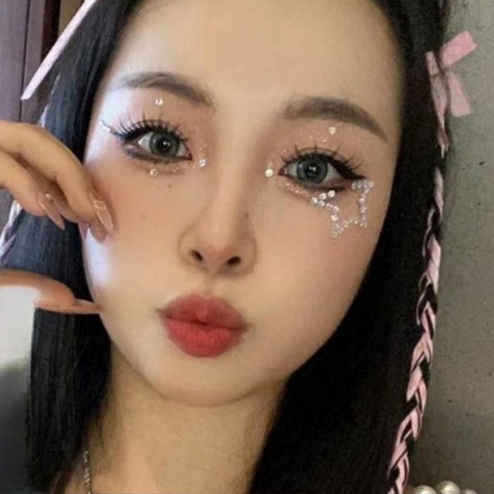 SOHO Hearts &amp; Stars Adhesive Facial Rhinestones for face, makeup, nails, body, crafts - Pink - | Fashiongirl