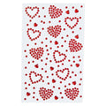SOHO Hearts Strass autocollants pour le visage, le maquillage, les ongles, le corps, les loisirs créatifs - Rouge - | Fashiongirl