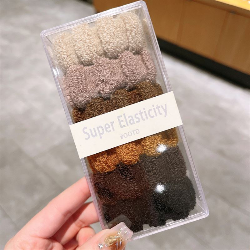 SOHO Hebe Hair elastics - Beige/Brown - Hair Accessories | Fashiongirl