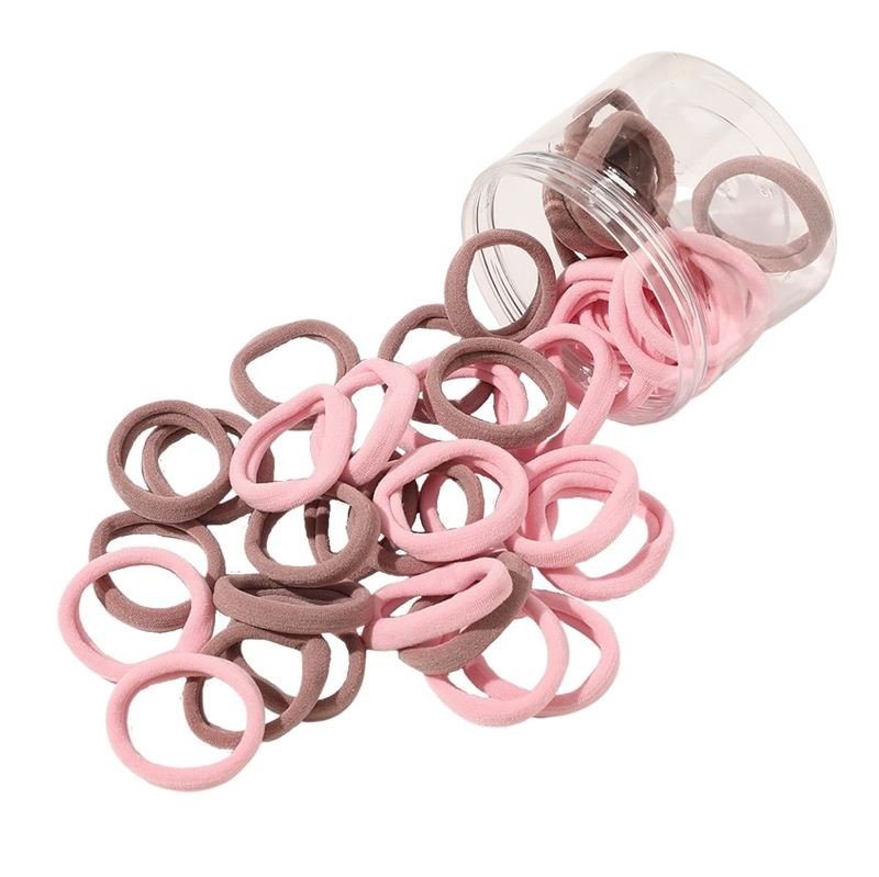 SOHO Julie Hair elastics - Pink/Brown - Hair Accessories | Fashiongirl