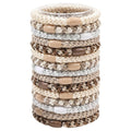 SOHO Kenlee Élastiques pour cheveux - Beige (15 pièces) - Accessoires pour cheveux | Fashiongirl