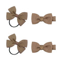 SOHO Kirby Bow Élastiques et barrettes pour cheveux - Marron clair - Accessoires pour cheveux | Fashiongirl