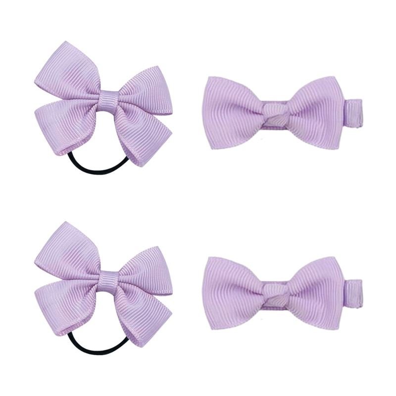 SOHO Kirby Bow Hair elastics and hair clips - Light Lavender - Hair Accessories | Fashiongirl