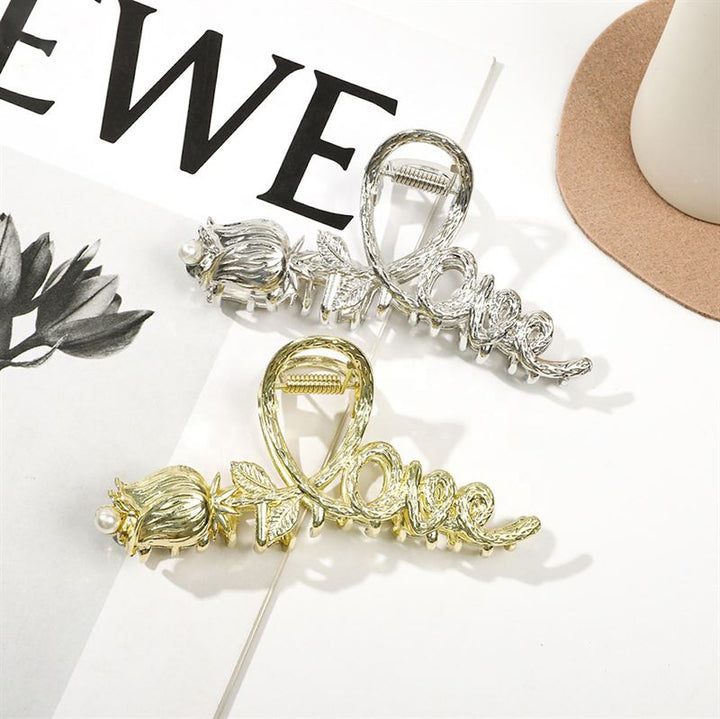 SOHO Love Metal Hair Claw - Gold - Hair Accessories