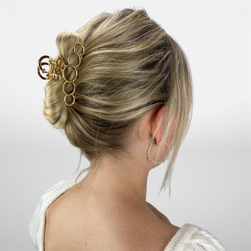 SOHO Metal Hair Claw - Gold - Hair Accessories