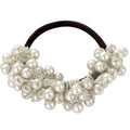 SOHO Mila Élastique à cheveux avec perles blanches - N° 6277 - Accessoires pour cheveux | Fashiongirl