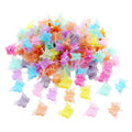 Mini pinces à cheveux papillon SOHO - 100 pièces Pinces à cheveux papillon Multi Jelly Couleur pastel - Accessoires pour cheveux
