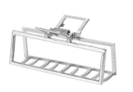 SOHO Niba Large Metal Hair Claw - Silver - Hair Accessories