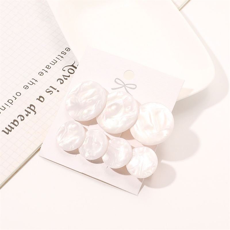 SOHO Opal Hair clips - White - | Fashiongirl