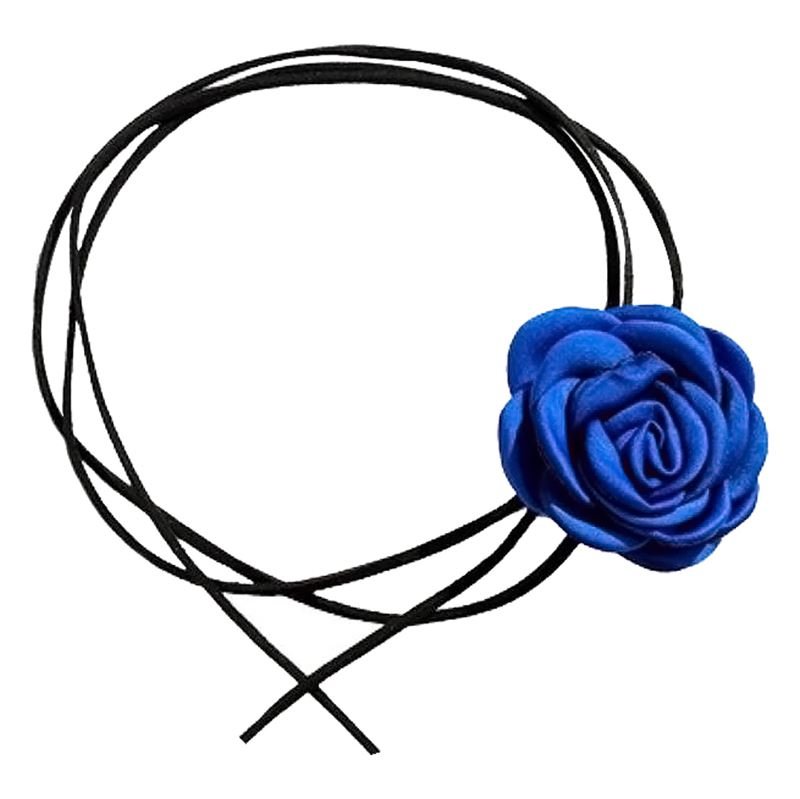 SOHO Rose Choker Necklace - Blue - | Fashiongirl