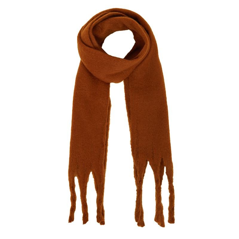 SOHO Scarf 180 x 30 cm - Brown - | Fashiongirl