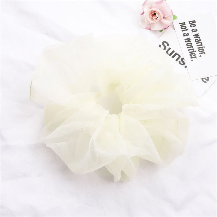 SOHO Sola XL Scrunchie - White - Hair Accessories