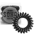 Élastiques à cheveux SOHO Spiral - Noir (3 pièces) - Accessoires pour cheveux | Fashiongirl