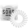 Élastiques à cheveux SOHO Spiral - Blanc (3 pièces) - Accessoires pour cheveux | Fashiongirl