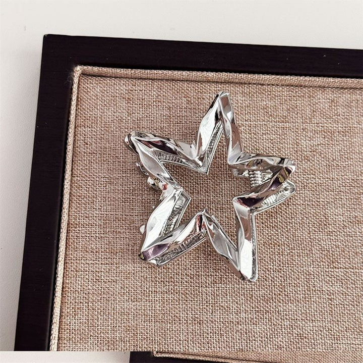 SOHO Star Metal Hair Claw - Silver - Hair Accessories