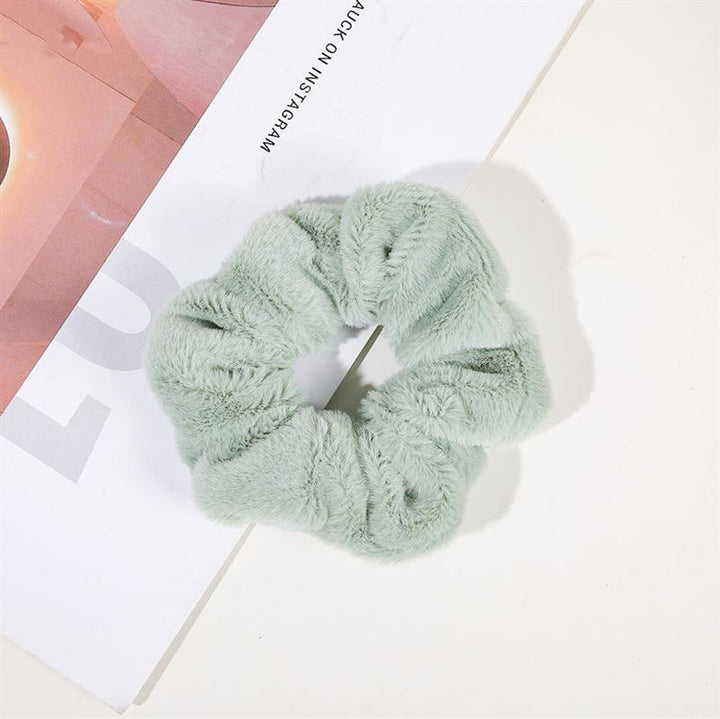 SOHO Teddie Scrunchie - Green - Hair Accessories