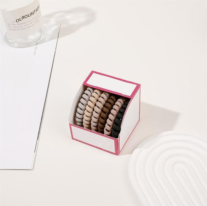 SOHO Thia Élastiques à cheveux en spirale, 6 pièces - Earth - Accessoires pour cheveux | Fashiongirl