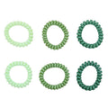 SOHO Thia Élastiques à cheveux en spirale, 6 pièces - Vert - Accessoires pour cheveux | Fashiongirl