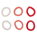 SOHO Thia Élastiques à cheveux en spirale, 6 pièces - Rose - Accessoires pour cheveux | Fashiongirl