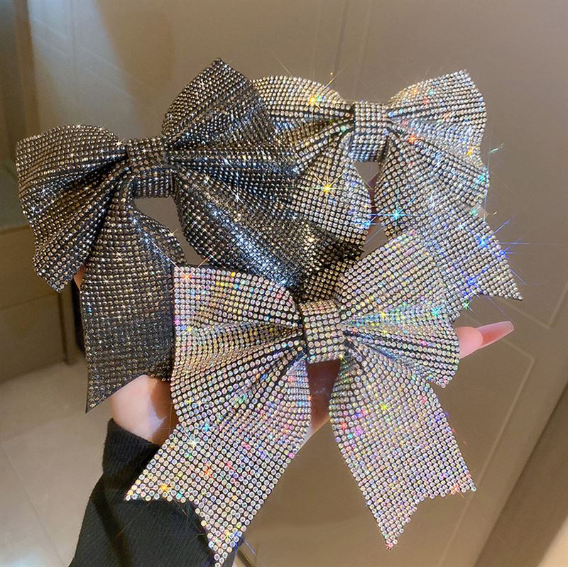 SOHO Victoria Bow Hair Clip - Silver - Hair Accessories | Fashiongirl