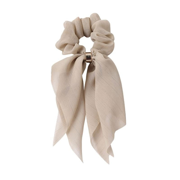 SOHO Vina Scrunchie with scarf - Beige - Hair Accessories